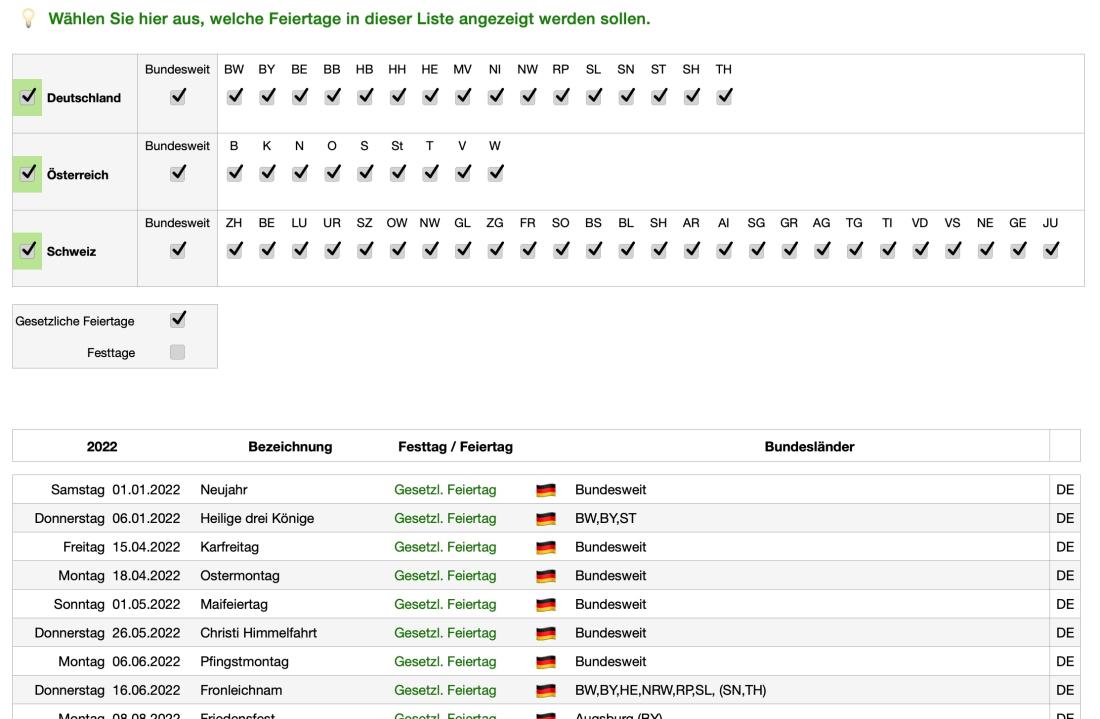 Numbers Vorlage Arbeitszeiterfassung mit Nachtschicht 2022 Feiertage Ansicht