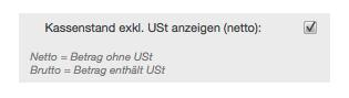Numbers Vorlage Kassenbuch Umschalter brutto netto